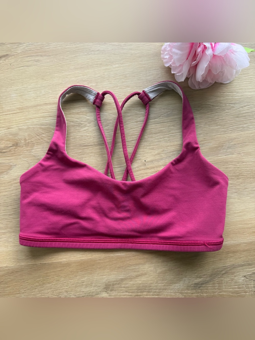 lululemon athletica Hot Pink Strappy Sports Bra